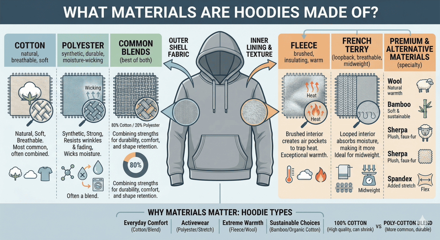 what material are hoodies made of