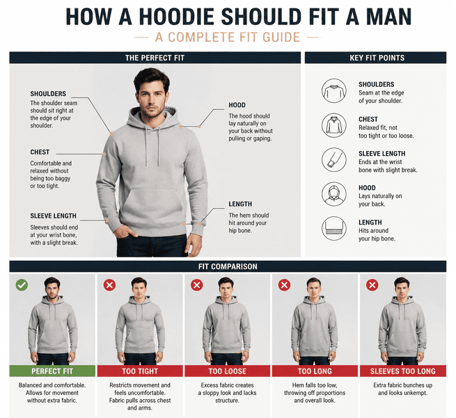 How a Hoodie Should Fit a Man: A Complete Fit Guide