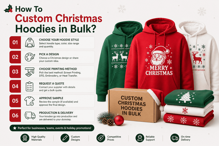 Bulk Custom Christmas Hoodies